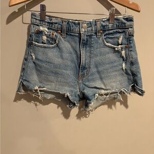 Abercrombie & Fitch Blue Distressed Jean Shorts